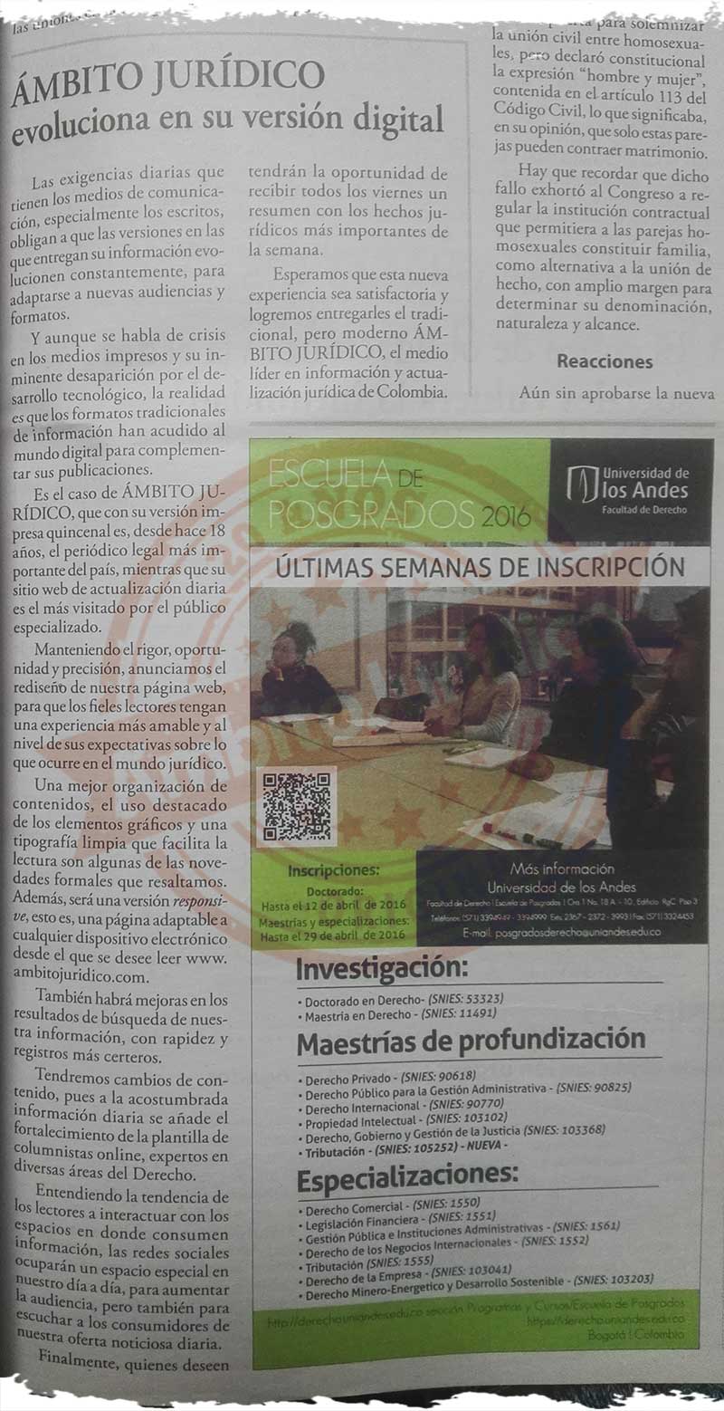 Periódico Ámbito Jurídico