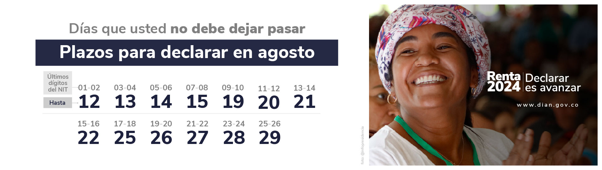 Plazo agosto