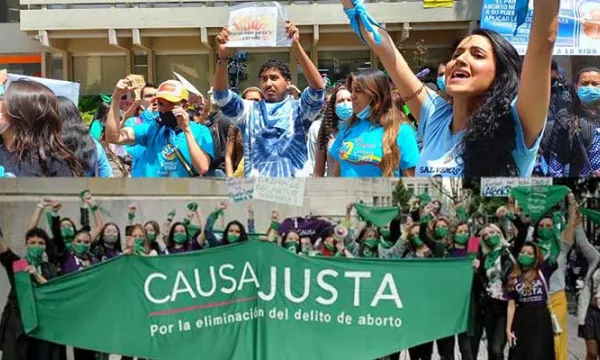 Imágenes de protesta contra el aborto