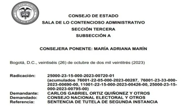 Confirman revocatoria de la inscripción como candidato a la Gobernación del Valle de Tulio Alberto Gómez Giraldo