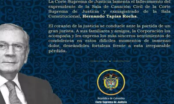 Fallece Hernando Tapias Rocha, testigo de excepción del holocausto del Palacio de Justicia (CSJ)