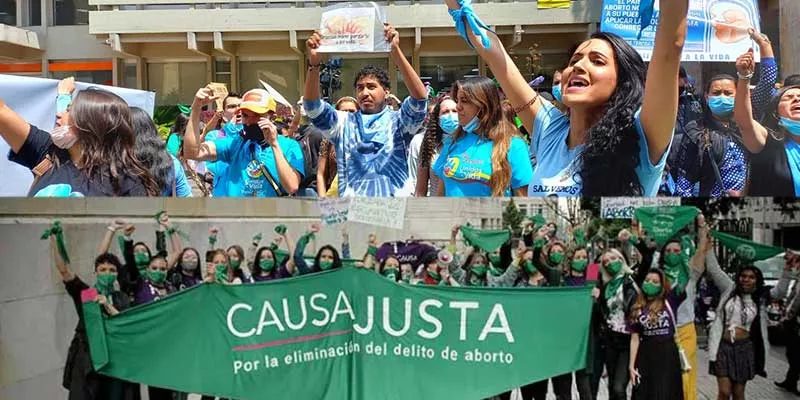 Imágenes de protesta contra el aborto