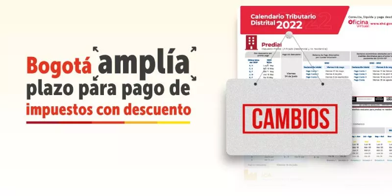 CALENDARIO TRIBUTARIO: Se aplazan fechas para pagar impuestos en Bogotá (Secretaría de Hacienda)